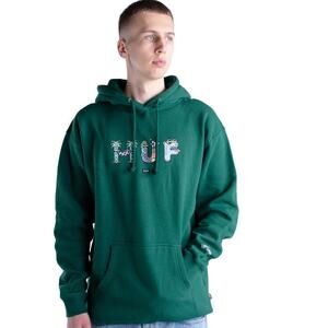 HUF Steven Harrington Men's Wildflowers Hoodie Sweatshirt Green Size Large